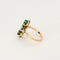 Bague 52 Bague ancienne Antique en or diamants et émeraudes. 58 Facettes
