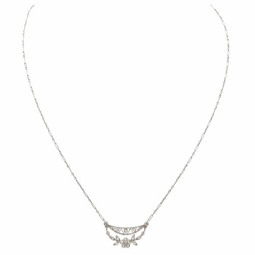 Collier Collier Or blanc Diamant 58 Facettes 3819221CN