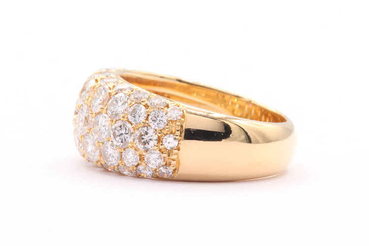 Bague 51 Bague contemporaine en or jaune sertie de diamants 58 Facettes 21489
