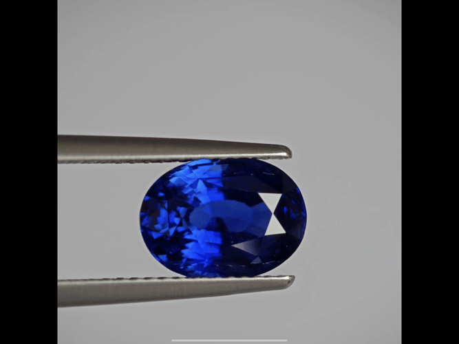 Gemstone Saphir bleu de Ceylan ovale non chauffé- 4,06 carats 58 Facettes SAM-OV-SAPP-4.06