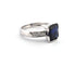 Bague 52 Bague en platine avec saphir et diamants 58 Facettes