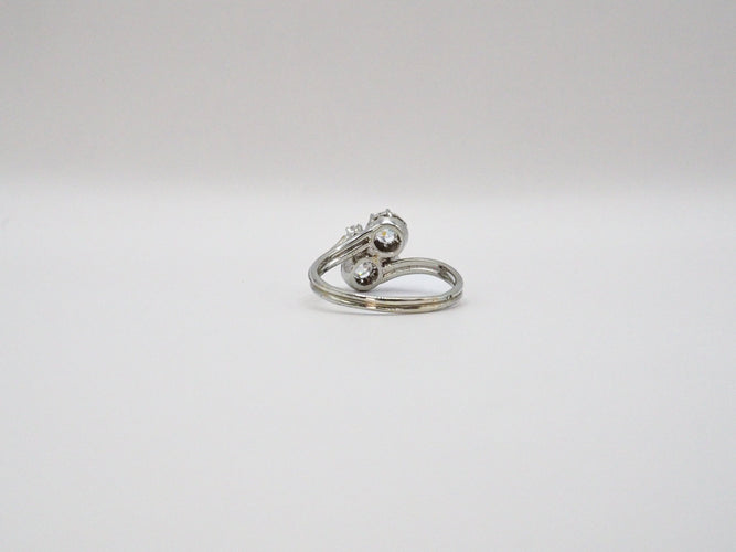 Bague 60 Bague vintage or blanc diamants 58 Facettes 4546