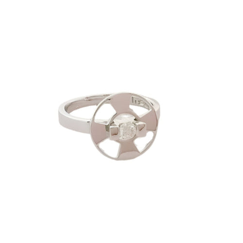 Bague 54.5 Solitaire Lilistone Diamant & Or Blanc 58 Facettes AA 1435