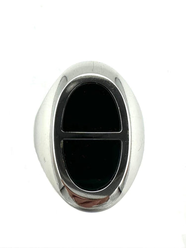 Bague 51 HERMES. Collection "Chaine d'ancre verso", bague en argent 58 Facettes