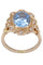 Bague BAGUE POMPADOUR AIGUE-MARINE ET DIAMANTS 58 Facettes 088071
