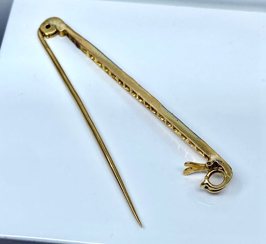 Broche Broche barette en or 18 carats, 15 rubis , 10 diamants 58 Facettes AB558