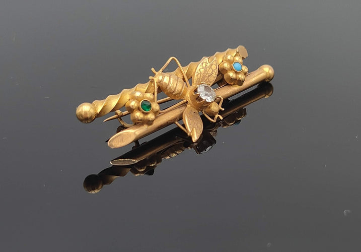 Broche Broche animalière ancienne or jaune  diamant 58 Facettes