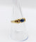 Bague 55 Bague jonc vintage or jaune, cabochon de saphir 58 Facettes A05888