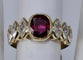 Bague 53 Bague vintage marquise rubis diamants 58 Facettes BA 114