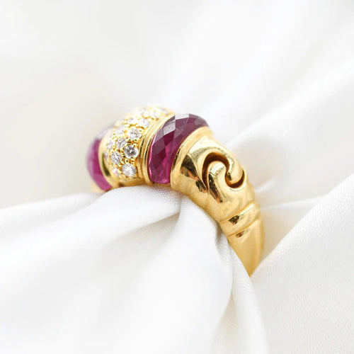 Bague Bague Bulgari Gancio en or jaune avec diamants 58 Facettes 14549