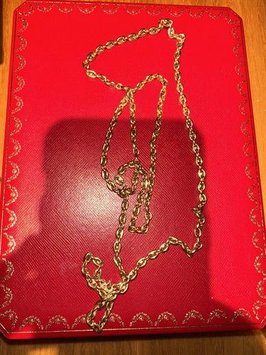 Collier CARTIER - Chaîne sautoir "Grain de café" en or jaune 58 Facettes