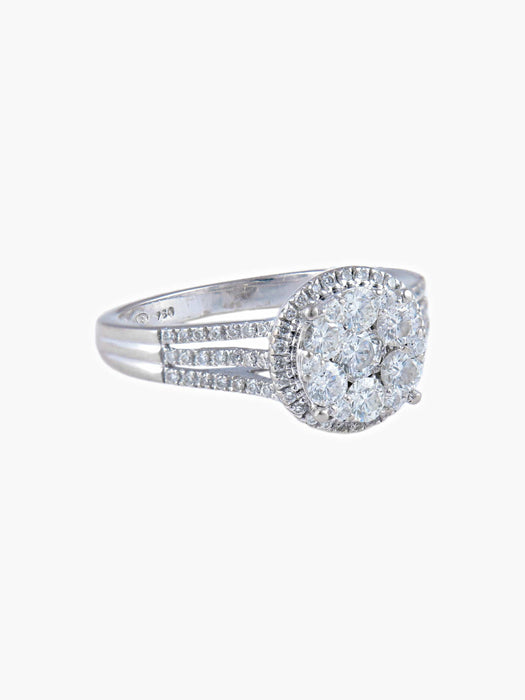 Bague Bague or blanc et diamants 58 Facettes 2063