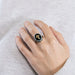 Bague 55 Bague Ancienne Agate, Or Jaune et Diamants 58 Facettes GU155