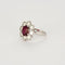 Bague 52 Bague marguerite platine et or blanc, rubis et diamants 58 Facettes