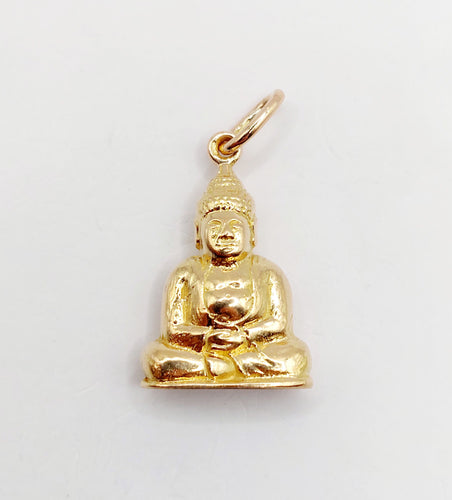 Pendentif Pendentif vintage XXL or jaune bouddha 58 Facettes A05543