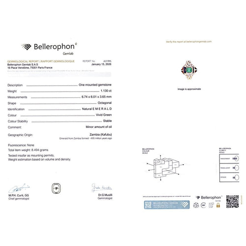 Bague 55 Bague or jaune, émeraude et diamants. 58 Facettes 35220