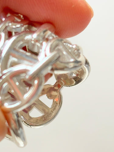 Bague 55 HERMÈS - Bague Chaîne d'ancre enchaînée 58 Facettes WC-2025-1577