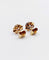 Boucles d'oreilles Puces d'oreilles or rose, fleurs et diamants taille rose (circa 1880) 58 Facettes A06248