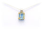 Pendentif Pendentif contemporain en or jaune serti d’une topaze bleu suisse et de diamants 58 Facettes 17864