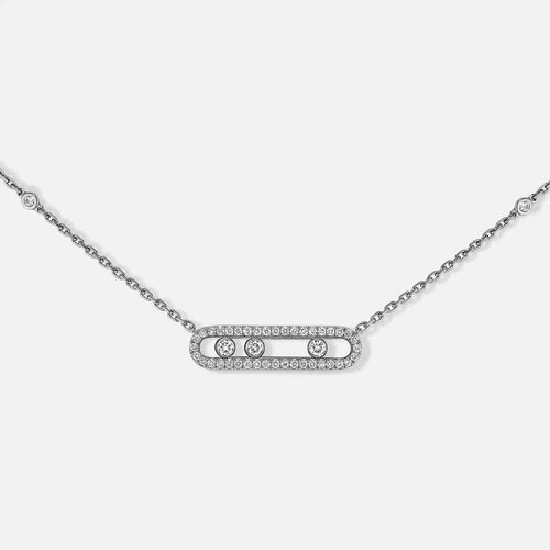 Collier COLLIER MESSIKA BABY MOVE PAVE DIAMANT OR BLANC 58 Facettes Messika-1524