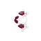 Bague 46 Bague ouverte, or blanc, rubis et diamants. 58 Facettes 35094