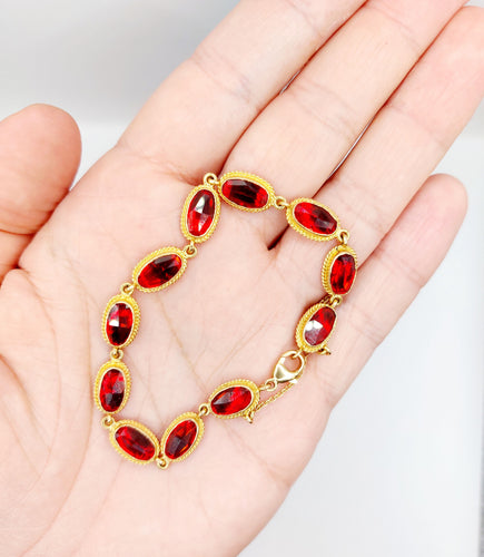 Bracelet Bracelet vintage or grenats de perpignan 58 Facettes A05402