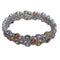 Bracelet Bracelet en or blanc 18 carats serti de saphirs multicolores et de diamants brillants 58 Facettes P175