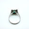 Bague 54 Bague Art Déco en or blanc avec diamants et émeraudes 58 Facettes 50368