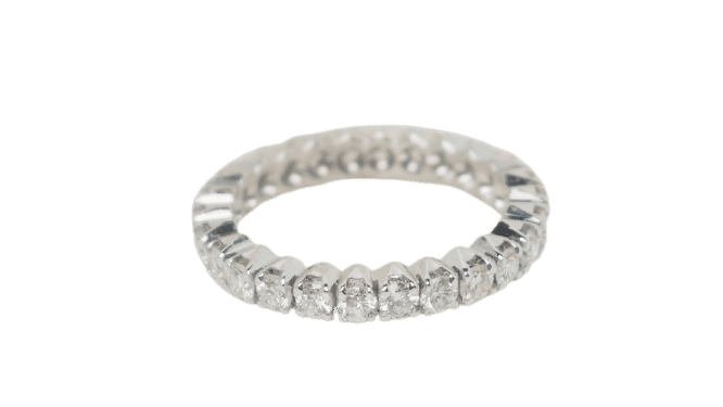 Giftering amerikansk i hvitt gull og diamanter 1,30ct 