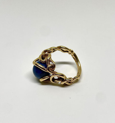 Bague 53 Gilbert Albert - Bague or jaune et billes 58 Facettes