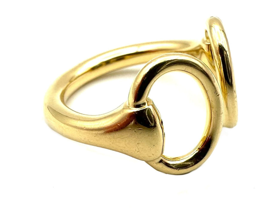 Bague 54-55 HERMES. Collection "Nausicaa", bague or jaune 18K 58 Facettes