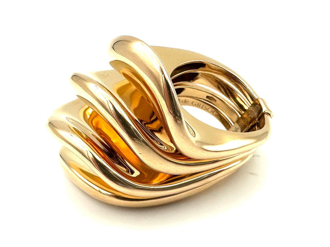 Bague 52 DE GRISOGONO. Bague "Onde" en or rose 18K 58 Facettes