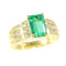 Bague 51 La splendeur verte de Kutchinsky : bague de fiançailles en émeraude de 2,33 ct avec accents de diamants 58 Facettes 13262-0119
