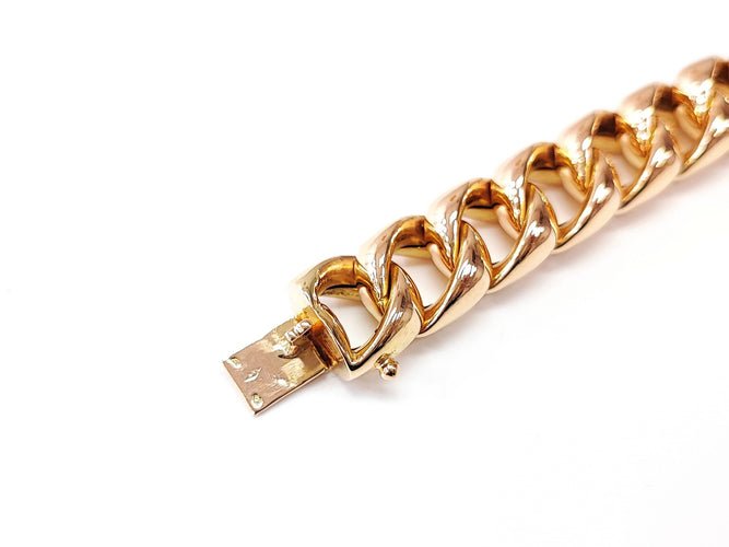 Bracelet Bracelet or jaune maillons carrés 58 Facettes Brac.Carré.1413