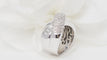 Bague 56 Bague croisée en or blanc et diamants 58 Facettes 32589