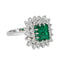 Bague 51 Bague Pompadour  Or blanc Emeraude, Diamant 58 Facettes 4526723RV