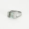 Bague 52.5 Bague or blanc, aigue marine et diamants 58 Facettes GU179