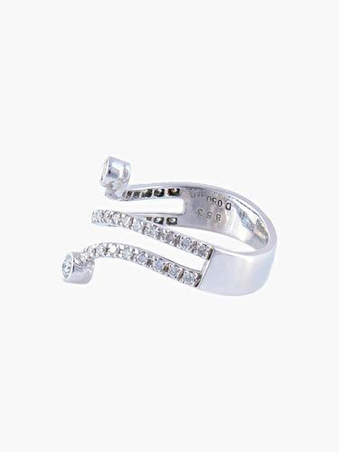 Bague 55 Bague Or Blanc Diamants 58 Facettes