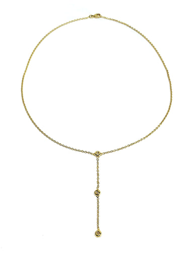 Collier Collier en or jaune 18 carats et diamants 58 Facettes