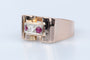 Bague 57 Bague Tank en or rose 18 carats 58 Facettes BGTKEV26