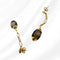 Boucles d'oreilles CHIMENTO - Boucles d'oreilles or jaune quartz fumé 58 Facettes AA 1708