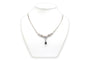 Collier Collier contemporain serti de saphirs et diamants taille brillant en or blanc 18k 58 Facettes 23106