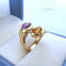 Bague 52 Bague Toi et Moi Améthyste et Citrine Or Jaune 18 K 58 Facettes AA 1711