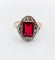 Bague 56.5 Bague Art Déco or, pierre rouge (circa 1930) 58 Facettes A05843
