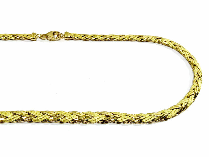 Collier Collier Or jaune Lisse et Sablé 58 Facettes