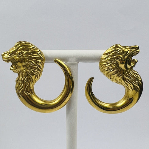Boucles d'oreilles Boucles d'Oreille Or Tête de Lion 58 Facettes 20400000222