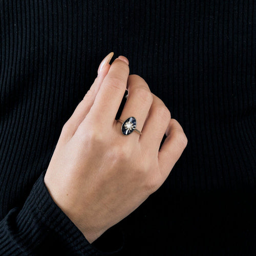 Bague Bague platine art déco saphir diamant 58 Facettes