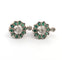 Boucles d'oreilles Boucles d'oreilles en platine avec émeraudes et diamants 58 Facettes