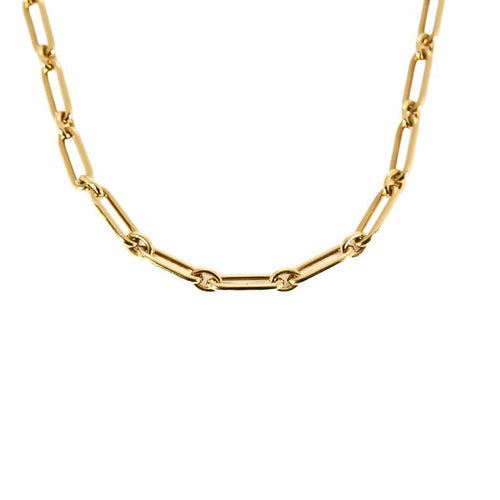 CARTIER - SANTOS - Keltakultainen ketju, jossa on avoimet soikeat lenkit 