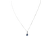 Collier Collier solitaire en or blanc et saphir 58 Facettes CLAL